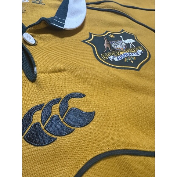 MEN'S RUGBY UNION AUSTRALIA WALLABIES 2007/2008 HOME SHIRT JERSEY MAILLOT SIZE L - Picture 4 of 11